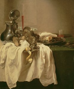 Stilleben (olie på lærred) af Willem Claesz. Heda