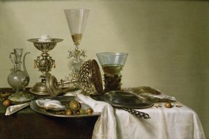 Stilleben med østers og nødder, 1637