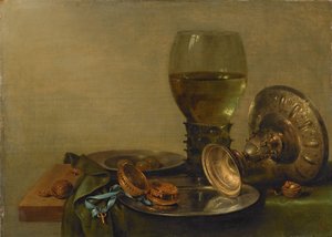 Stilleben med en sølv Tazza af Willem Claesz. Heda