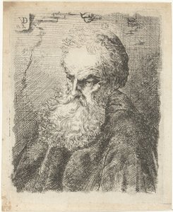 Buste af en gammel mand med skæg af Willem Cornelis van Dijk