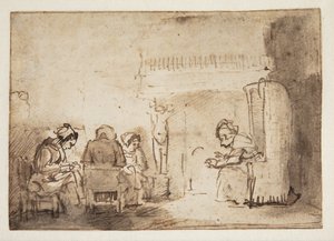 Kvinderne ved pejsen i Rembrandts hus