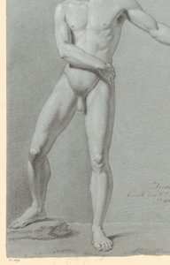 Stående nøgen mand, set forfra (3. præmie 1810) af Willem Grebner
