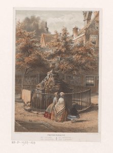 Springvand ved labyrinten i Amsterdam Prinsengracht labyrinten / der Irrgarten / le labyrinthe / labyrinten (titel på objektet)