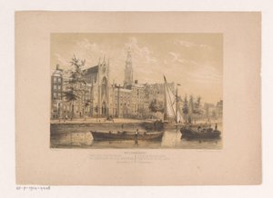 Keizersgracht med Onze-Lieve-Vrouwekerk i Amsterdam
