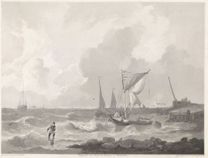 Fiskerbåde ved et havnehoved