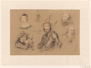 Figurer fra Don Quixote af Willem Hendrik Schmidt