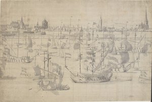 Den hollandske flåde på Københavns Red 1658 af Willem I van de Velde