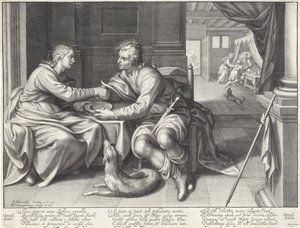 Esau sælger sin førstefødselsret til Jakob
