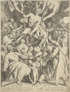 Lammet sænket til Kristus gennem taget af Willem Isaacsz. van Swanenburg