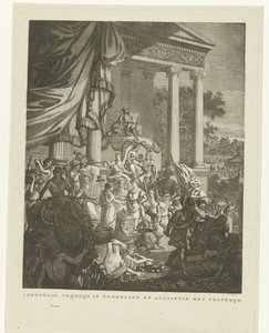 Allegorisk fremstilling af alliancen mellem Holland og Frankrig, 1795 Gendannet frihed i Holland og alliance med Frankrig (titel på objekt) af Willem Kok