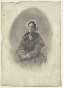 Kvindeportræt i oval af Willem Maris
