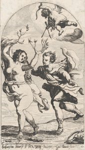 Daphne flygter fra Apollo, med Amor over hovedet, 1631.