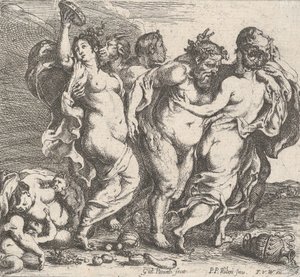 Den berusede Silenus, ledsaget af nymfer og satyrer, 1632.