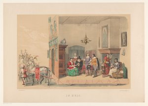 Anden gruppe af Utrecht maskerade i 1856 Hjemme (titel på objekt) Vort fædreland omkring midten af ​​1600-tallet, foreslået af H.H. studerende, medlemmer af Mutua Fides, til fejring af 220-års jubilæet for Utrechtsche Hoogeschool, den 25. juni
