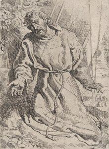 Saint Francis modtager Stigmata, ca. 1613-14. af Willem Pietersz. Buytewech