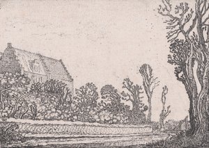 Huset med trappegavlen, fra Verscheyden Landtschapjes Forskellige små lande..., ca. 1616. af Willem Pietersz. Buytewech