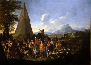 Jakob og hans familie på vej ind i Egypten af Willem Reuter
