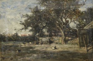 Gårdsplads ved Nord af Willem Roelofs (I)
