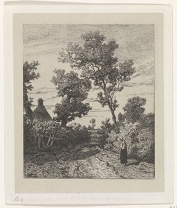 Bonde på en landevej af Willem Roelofs (I)