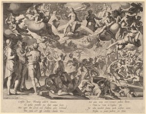 Den sidste dom af Willem Swanenburgh, after Joachim Anthonisz Wtewael