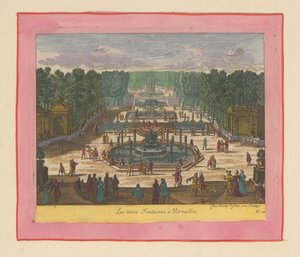 Drei Brunnen in den Gärten von Versailles af Willem Swidde