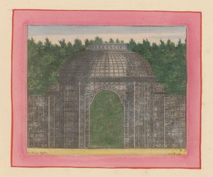 Laubengang mit Tor für eine Hecke in den Gärten von Versailles af Willem Swidde