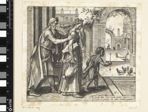 Udvisning af Hagar og Ismael Historien om Hagar og Ismael (serietitel) af Willem Thibaut