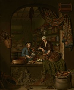 En købmandsbutik af Willem Van Mieris