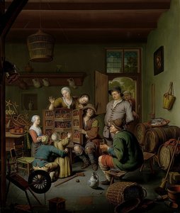 Kassen med sjældenheder (? T Fraay Curieus). 1718 af Willem Van Mieris