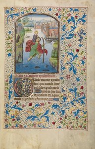 Heiliger Christophorus trägt das Christuskind