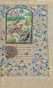 Sankt Georg und der Drache af Willem Vrelant