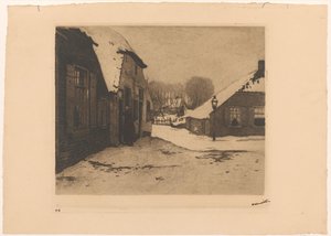 Snedækkede huse i Ede