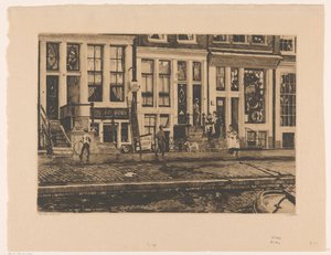 Udsigt over huse på Oude Waal i Amsterdam