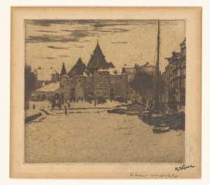 Nieuwmarkt i Amsterdam Nyt marked (titel på objekt)