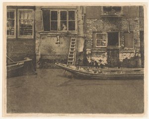 Bagfacader på Voorstraat 463, 465 og 467 i Dordrecht af Willem Arnoldus Witsen