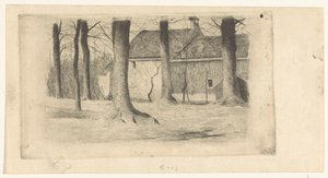 Træer ved et hus af Willem Arnoldus Witsen