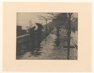 Udsigt over Victoria Embankment i London af Willem Arnoldus Witsen