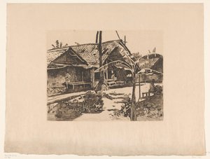 Pisang træ i en kampong i Buitenzorg af Willem Arnoldus Witsen