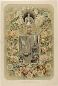 Til minde om den højtidelige kroning af HM Dronning Wilhelmina i Nieuwe Kerk i Amsterdam - 6. september 1898 (titel på objektet) af Willem Zwart