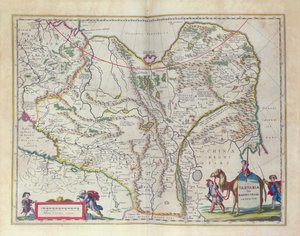 Kort over Sibirien og Kina fra Le Theatre du Monde eller New Atlas, 1645