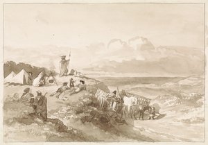Bivuak i et bakket landskab