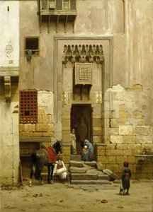 Gården til et hus i Kairo