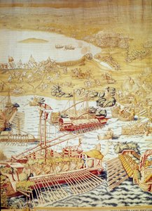 Erobring af Tunis af kejser Charles V: Golettes sæde i 1535. Detalje af et gobelin af Willem de Pannemaker (aktiv omkring 1535-1554) 1554 Alcazar de Seville