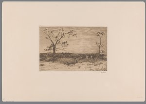 Landskab med nøgne træer og skovhuggere Indlæser coppice (original titel)