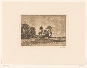 Eng med køer (original titel) af Willem de Zwart (signed by artist)