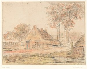 Gård i et landskab af Willem de Zwart