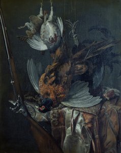 Stilleben med Dead Game (olie på lærred) af Willem van Aelst