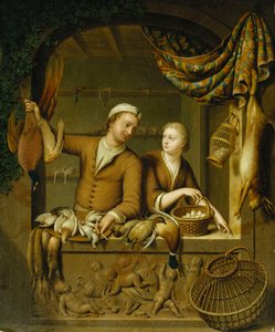 Fjerkræsælgerne, 1727 af Willem Van Mieris