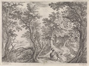 Bileam og æslet Italienske landskaber (serietitel) af Willem van Nieulandt (II)
