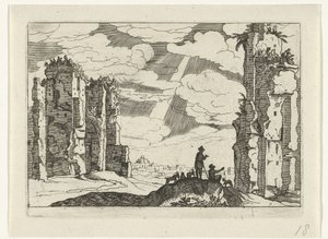 Ruin af Caracalla-badene Romerske ruiner (serie 2) (serietitel) af Willem van Nieulandt (II)